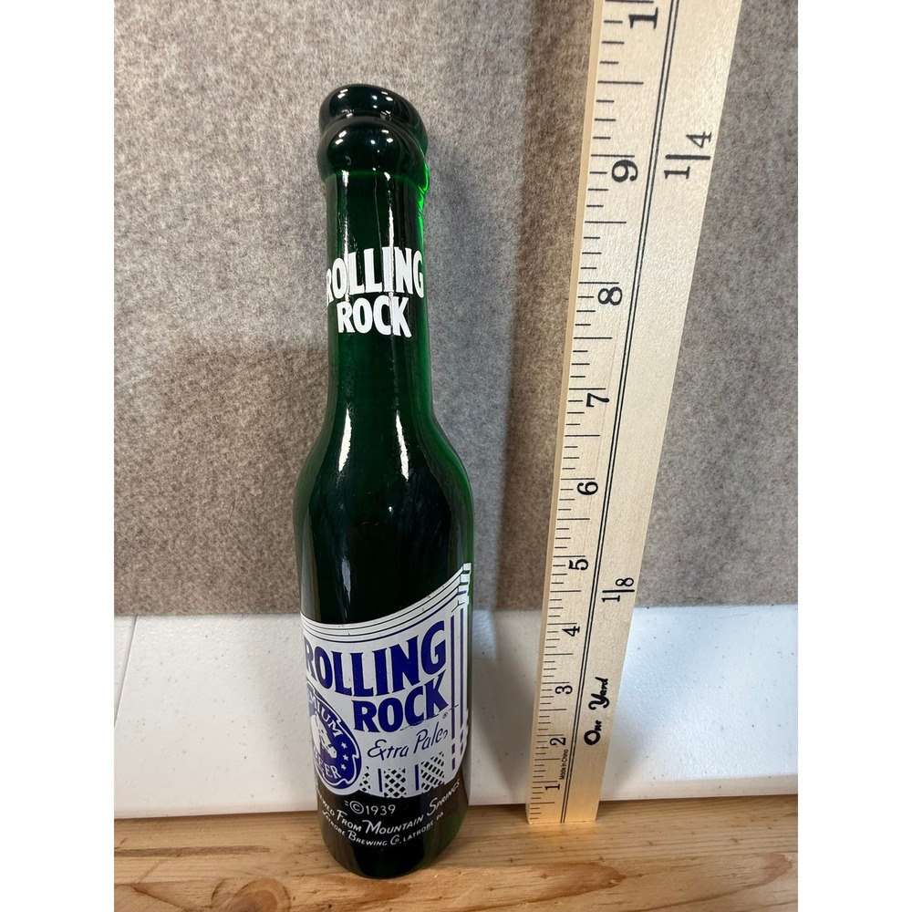 Rolling Rock Extra Pale Beer Tap Handle Green Bottle Horse Logo Vintage Barware
